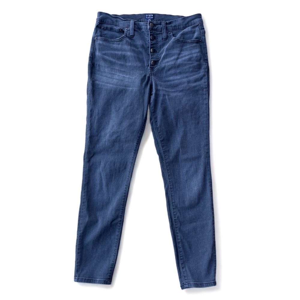 J Crew 10” High-Rise Black Skinny Jeans